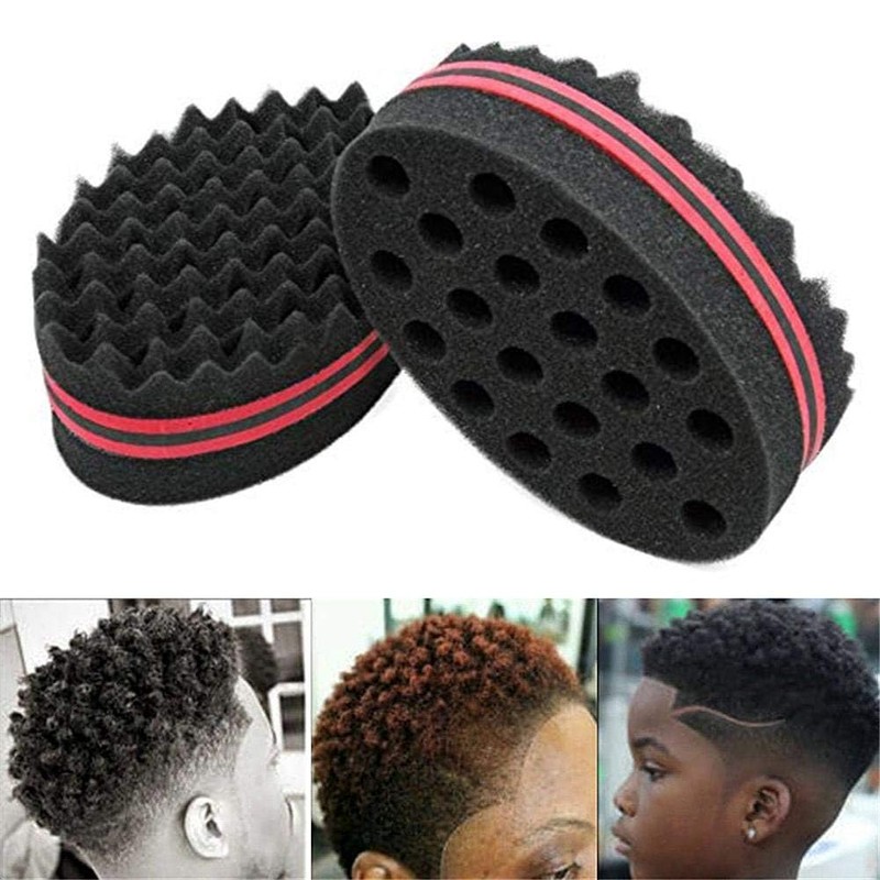 Rebuku Curly Hair Sponge Glove Brush Barber Wave Twist Curly