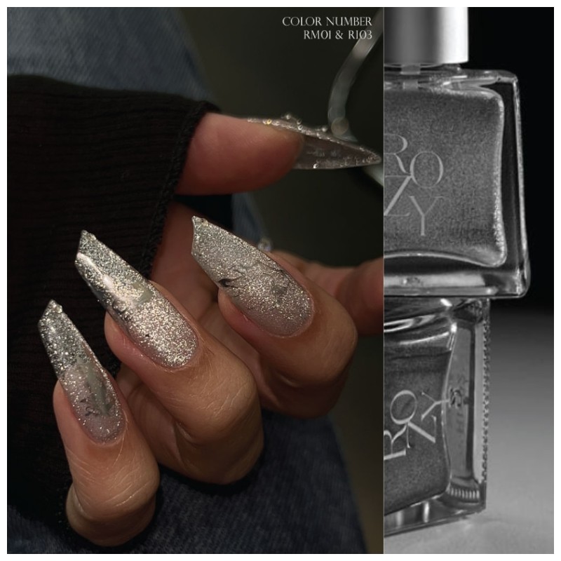 ROZYHIP Siver Collection Metallic Style Gel Nail 10ml, Color:RM01