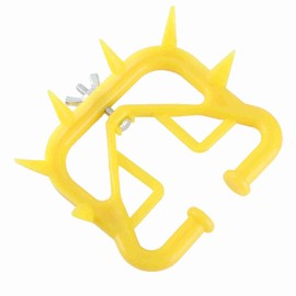 Povkufii 10pcs Cow Nose Thorn Thick Plastic Prevent Milk Sucking Calf Weaning Tool for Farm Livestock Cattle Supplies (Large Yellow)