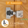 Chibery 10 Pack 1-3/8" Overlay 4D Soft Close Concealed Hinges