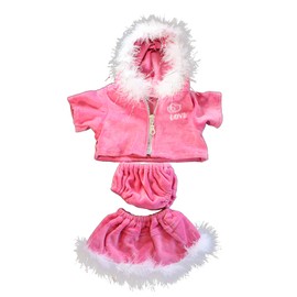 Pink Love Dress Teddy Bear Clothes Outfit Fits Most 14" - 18" Build-a-Bear and Make Your Own Stuffed Animals