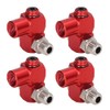 4Pcs 1/4 NPT 360 Degree Swivel Air Hose Fittings, Universal
