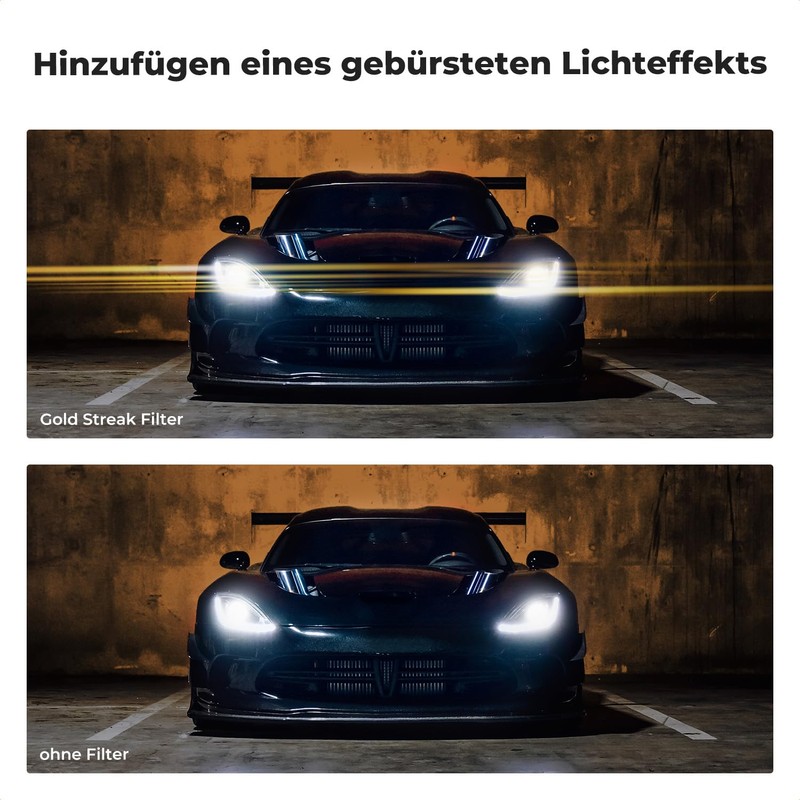 K&F Concept Nano-X Series Gold Streak Anamorphic Effect Filter 72