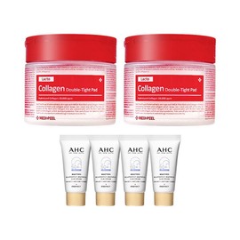 MediPeel Red Lacto Collagen Ampoule Pads 70 sheets x2 + AHC Sunscreen 7ml x4 / 메디필 레드락토 콜라겐 앰플 패드 70매 x2 + AHC 선크림 7ml x4