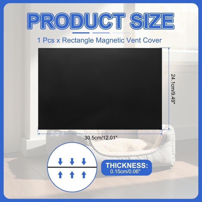 PATIKIL Rectangle Magnetic Vent Covers 12x9.5 Inch, Floor Air Vent