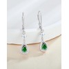 Guesma Green Emerald Teardrop Dangle Earrings Women - 6x4mm Solid