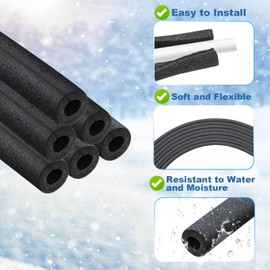TOPDURE Insulating Foam Pipe Covers, Outdoor Water Pipe Insulation Water Pipe Freeze Protection,Foam Tube Suitable for Outdoor and Indoor Water Pipe Pipeline(12 Pcs,1inch)