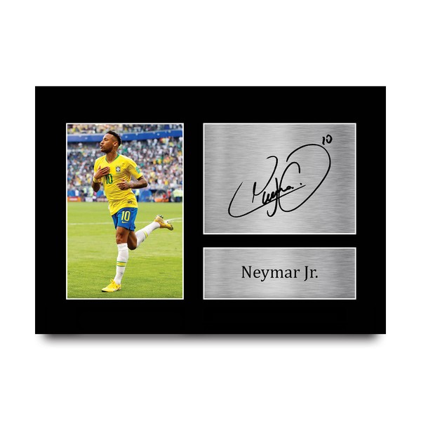 HWC Trading A4 Neymar Jr Brazil Gifts Printed Signed Autograph Picture for Fans and Supporters - A4