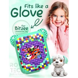 Rome Tech Silicone Case for Bitzee Interactive Toy Digital Pet and Case - 2 IN 1 Protective Cover + Lanyard for Bitzee Pet Toy - Green