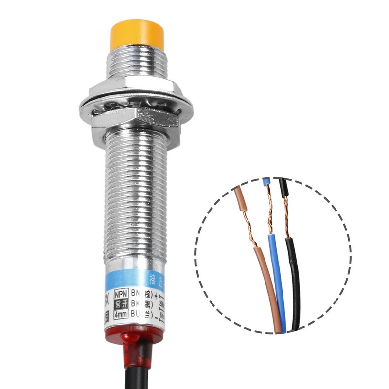 uxcell Inductive Proximity Switch Sensor NPN Normally Open, 6-36V DC,