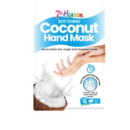 7th Heaven Softening Coconut Hand Mask with Shea Butter to Soften Dry, Rough and Chapped Hands (1 Pair of Hand Treatment Gloves)