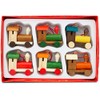 Brubaker Set of 6 Wooden Railway Pendants, Tree Decorations, Locomotives,