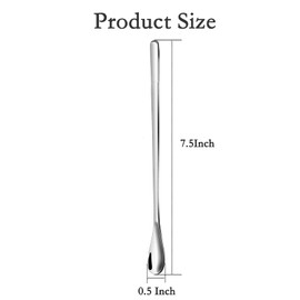 FUATY Long Handle Stainless Steel Reptile Food Spoon for Crested Gecko