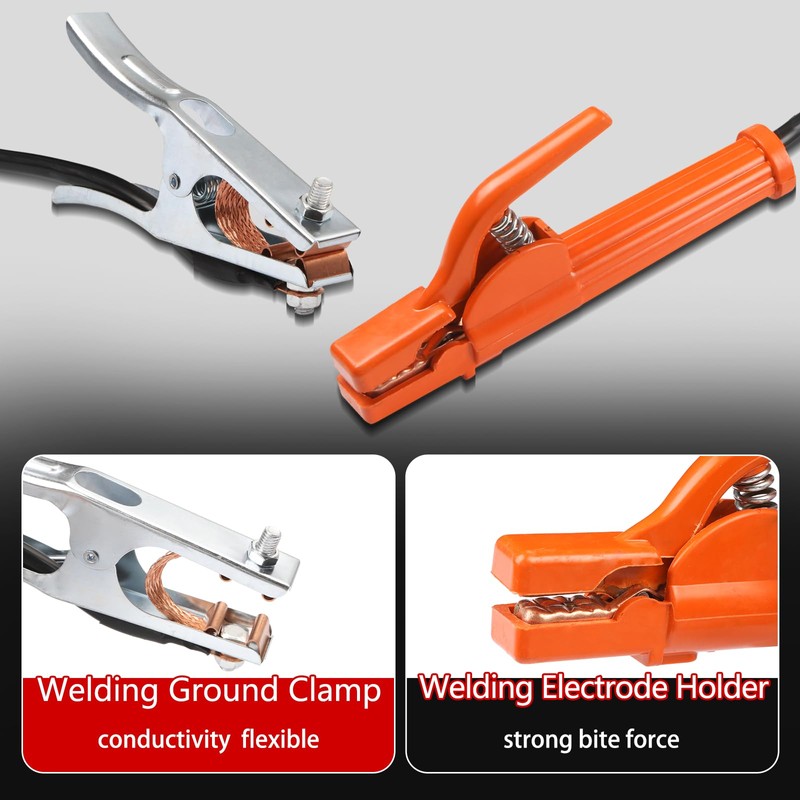 JIAONE Welding Electrode Holder,Welding Ground Clamp, With cable 25mm ²
