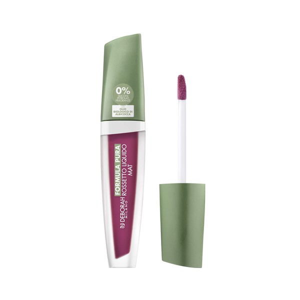 Deborah Milano Liquid Lipstick, Pure Formula, Matte Effect, N.05 Mauve, Nourishing and Soothing Effect, Gives Soft and Voluminous Lips with Long Hold, 4.5 g
