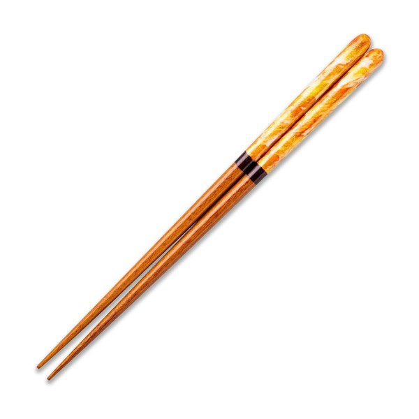 Hashikura Matsukan G-64660 Chopsticks Dishwasher-Safe, Natural Wood, Unisex, 8.9 inches (22.5 cm), Crystal, Sundrifts, Autumn, Orange, Yellow, Made in Japan