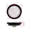 2pcs Clear Lens 4" Round 24-LED Back Up Reverse Tail