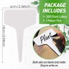 Dmsky 300Pcs T-Type Plant Labels 10 x 6cm White Plant