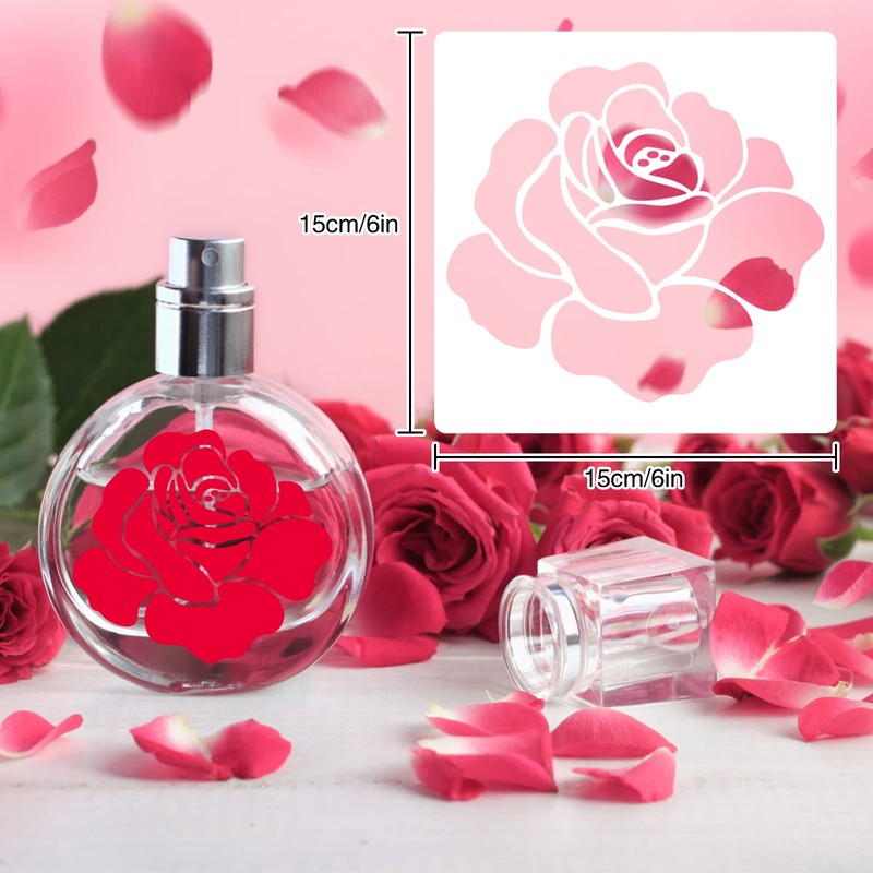 Winmany 25PCS Stencil Template for Painting Rose Drawing Template Reusable
