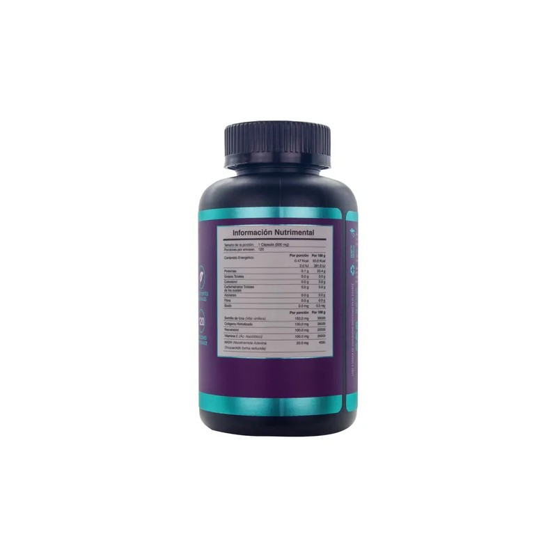 Suplemento A4h Resveratrol Nadh Antioxidante 120 Caps