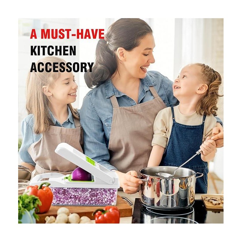 Vegetable Chopper, Pro Onion Chopper, Multifunctional 13 in 1 Food