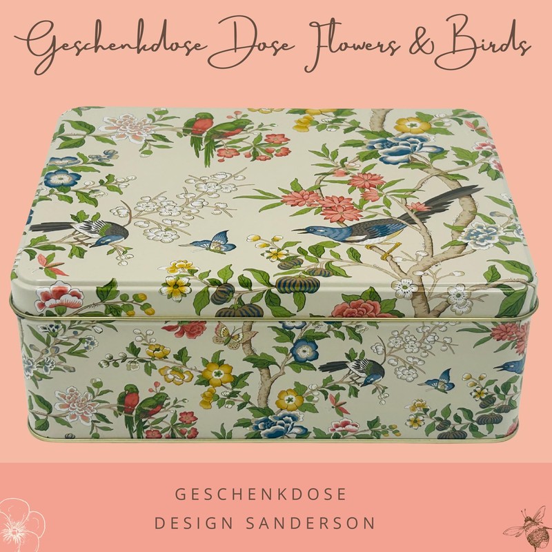 MediMuc Sanderson Gift Tin with Lovingly Designed Rectangular Storage Tin