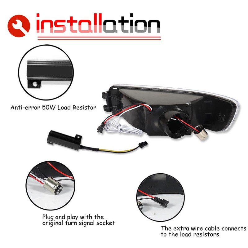 KENRTIR for 1992 1993 Acura Integra RS/GS/LS/GSR Front Bumper Turn