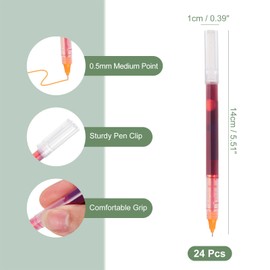 M&G Gel Pen Medium Tip 0.5mm Pack of 24 Quick Drying Gel Pens with Smooth Ink for Home Office Writing Notes Journaling Business Orange