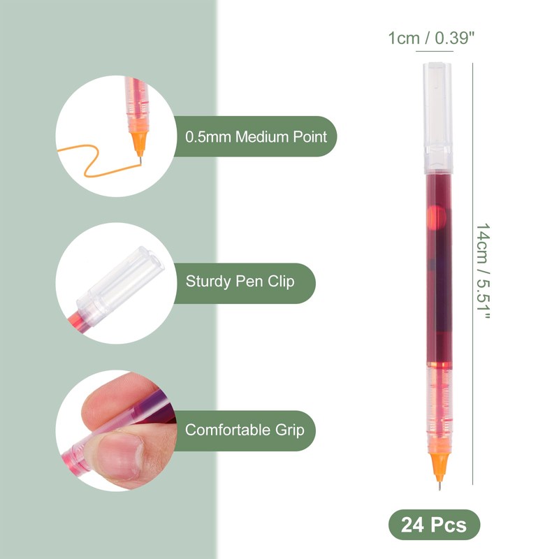 M&G Gel Pen Medium Tip 0.5mm Pack of 24 Quick