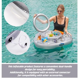 FEEBRIA Pool Cooler,Floating Cooler,Inflatable Cooler for Swimming, Boating, Tubing, Bbq's and More
