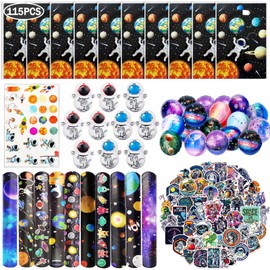 Acuiwer 115PCS Space Party Favors for Kids, Astronaut Themed Birthday Party Decorations, Outer Space Party Favors Gifts Goodie Bags Stuffers, Galaxy Planet Birthday Party Supplies