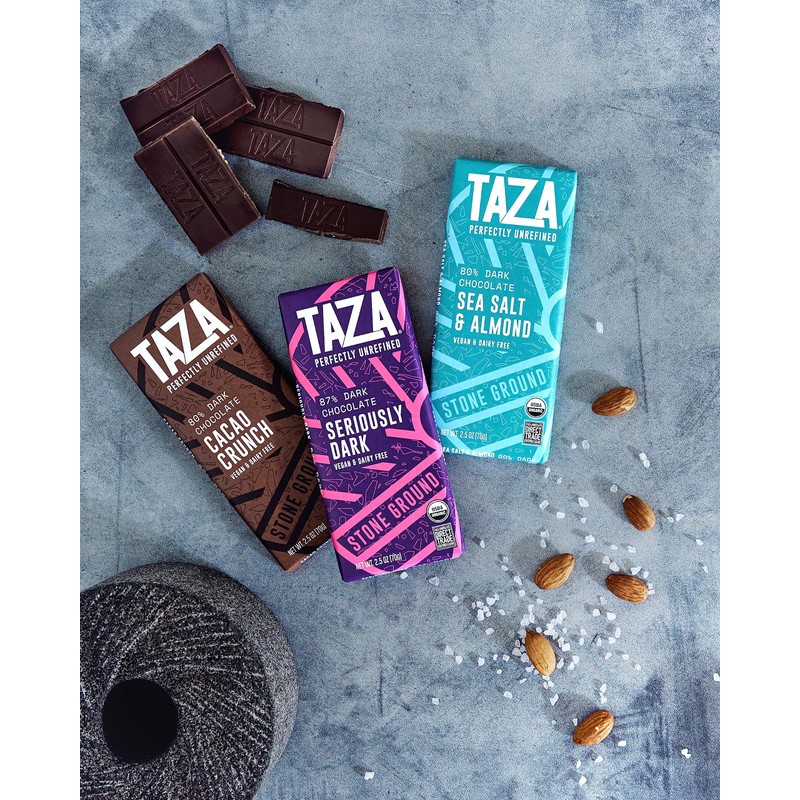 Taza Chocolate Organic Amaze Bar 87% Stone Ground, Seriously Dark,