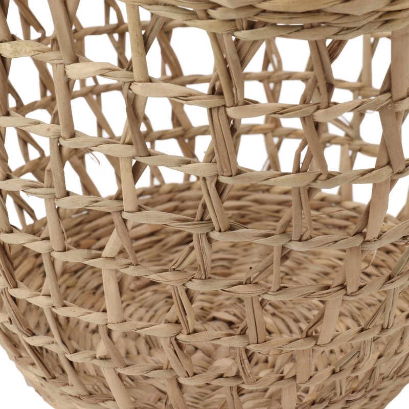 2PCS Woven Basket Handwoven Sea Grass Storage Basket for Flower