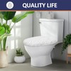 Baahrnom Microfiber Elongated Toilet Seat Cover 19.5"x 15" Machine Washable