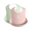 BabyBjörn Babero para bebé, paquete de 2, Verde/Rosa Polvo