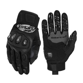 Seibertron SPS-2 Unisex Touchscreen Road Racing Motorcycle MTB Sports Gloves Also fit BMX MX ATV Mountain Bike Bicycle Cycling Off-Road/Dirt Bike Motocross etc Full Finger Youth Black M