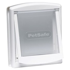 PetSafe — Original Staywell cat and dog flap, 2 ways in — entry and exit - Pet door. Durable, Rigid, Closure Panel (sold separately) - White (S)