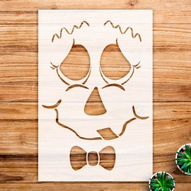 Scarecrow face Stencil for Crafts and Home Decor, Rustic Autumn Design, Perfect for Wood, Walls, and DIY Projects - Size A4 (7.3" x 11.0")