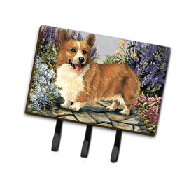 Caroline's Treasures Corgi Garden Georgi Leash or Key Holder Hooks, Multicolor