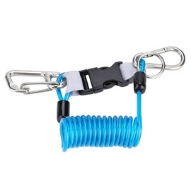 Diving Anti-lost Snappy Coil Nylon Webbing Underwater Diving Coil for Scuba Diving Photography 16.3x7cm (Blue)