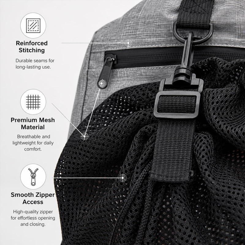 DEKAYAKER Drawstring Basketball Bag - Portable Soccer Volleyball Carrier Expandable