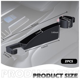 Figpade 2025 New Car Seat Gap Filler Organizer,2PCS Multifunctional Car Side Seat Gap Filler with Cars Cup Holder&Hook,Universal in Between Cars Seats Catcher for Avoiding Things Falling Out