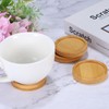 sourcing map 4PCS Mosaic Bamboo Coasters, 2.5 Inch Blank Base