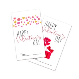 Happy Valentine's Sticker Set - 40 Pcs Minimalist Self-Adhesive Label for Valentine Gift Wrapping, 4 Different Designs Gift Tag for Goodie Bags, Party Supplies & Decor -A04