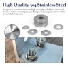 ZQZ 108Pcs Flat Washers, 304 Stainless Steel Fender Washers Assortment,