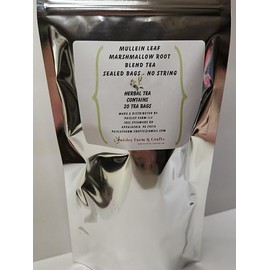 Mullein Leaf Marshmallow Root Blend Tea Bags - All Natural Wildcrafted (20)
