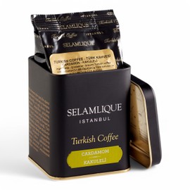 Selamlique Istanbul Turkish Coffee (4.40oz) Ultra Fine Ground (Cardamom)