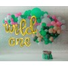 envizins 16” WILD ONE Foil Script Letters Balloons Banner, Boy
