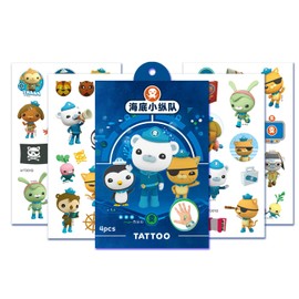 Temporary Tattoos,4 Sheets 100+ Patterns Anime Tattoo Stickers Waterproof Removable, Birthday Party Bag Filler