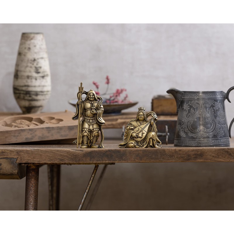 Kaikun Seven Lucky Gods, Benzaiten, Silky Gold, Buddhist Master: Hideun